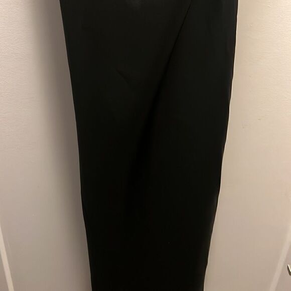 Satin Cowl Slip Midi Dress - Bebe Black Dress - Beautiful NEW - Size XS - NWT - Picture 5 of 5